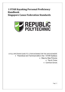 RP SCF 1 Star Handbook - Singapore Canoe Federation