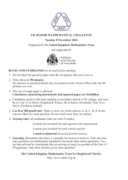 Qns 2016 - United Kingdom Mathematics Trust