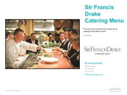 Hotel Name Here | Catering Menu - Kimpton Sir Francis Drake Hotel