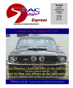 Feature car 1967 SHELBY GT-350