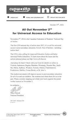 Out November 2nd for Universal Access to Education