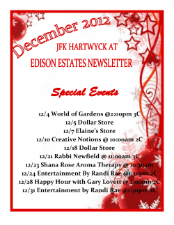 12/4 World of Gardens @2:00pm 3C 12/5 Dollar
