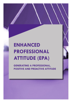 enhanced professional attitude (epa)