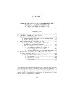 Mapping the Limits of Repatriable Cultural Heritage: A Case Study