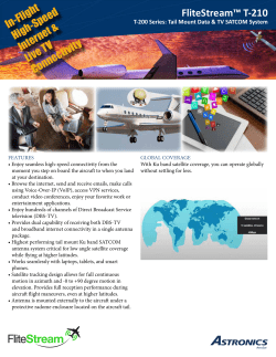 T-210 Data Sheet - Astronics AeroSat