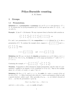 Pólya-Burnside counting - UWO Math. Dept. home page