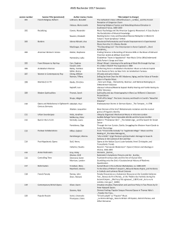 review the list of sessions that need session chairs
