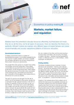 Markets, market failure, and regulation