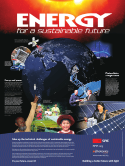 Take up the technical challenges of sustainable energy.