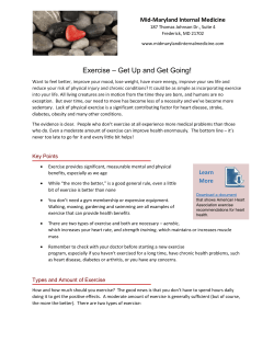 Exercise &ndash; Get Up and Get Going! - MID