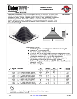 master flash&reg;* roof flashings