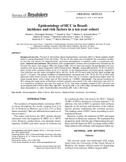 Epidemiology of HCC in Brazil: incidence and risk factors in a ten