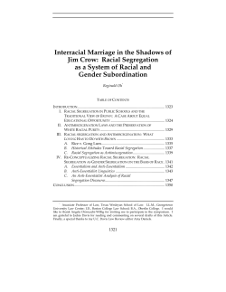 Interracial Marriage in the Shadows of Jim Crow
