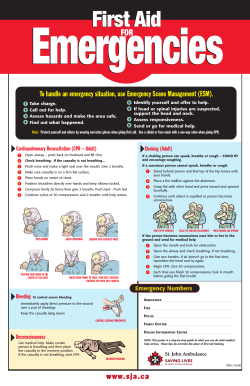 SJA Poster Emergency First Aid (Teen