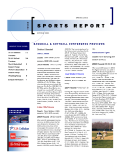 Spring 2005 Newsletter - Iowa Community College Athletic