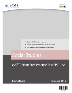 Social Studies Practice Test
