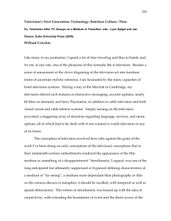 Television`s Next Generation: Technology /Interface Culture