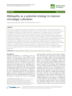 Allelopathy as a potential strategy to improve microalgae cultivation