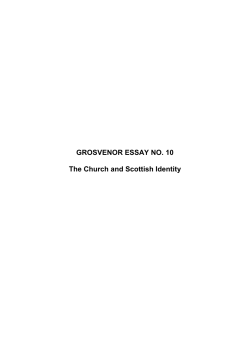GROSVENOR ESSAY NO. 10 The Church and Scottish Identity