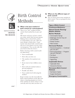 Birth Control Methods