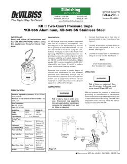 KB II Two-Quart Pressure Cups KB-555 Aluminum, KB-545