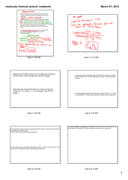 molecular formula lecture1.notebook