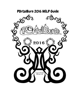 POrtalBurn 2016 HELP Guide