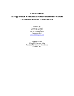 Confused Seas: The Application of Provincial