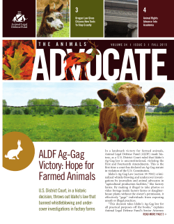 Fall 2015 - Animal Legal Defense Fund