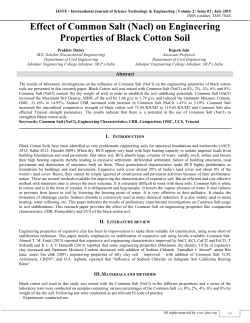 Effect of Common Salt (Nacl) on Engineering Properties of Black