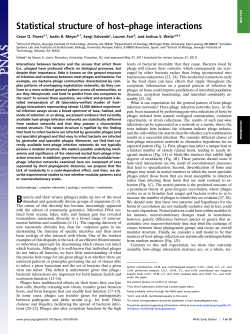 Statistical structure of host&ndash;phage interactions