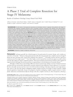 A phase 2 trial of complete resection for stage IV melanoma