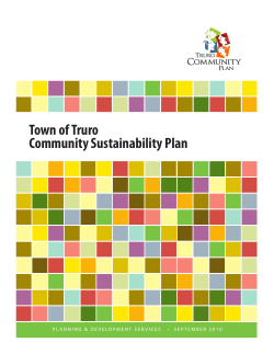 Town of Truro Community Sustainability Plan