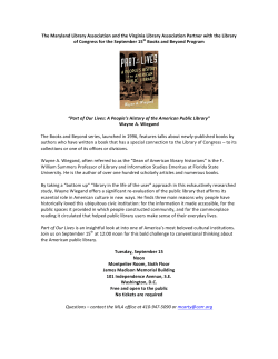 The Maryland Library Association and the Virginia Library