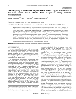 Neurotypology of Sentence Comprehension: Cross