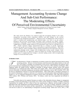 In most business organizations the formal management accounting