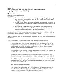 Ezekiel 28 Satan is not who you think he is