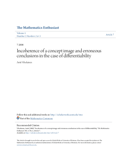 Incoherence of a concept image and erroneous conclusions in the