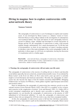 Diving in magma: how to explore controversies with actor