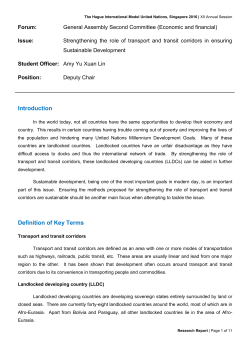 Strengthening the role of transport and transit