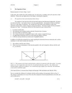 Equation of State (Ideal Gas Law)