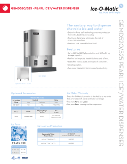 GEMD520/525 - PEARL ICE&reg;/WATER DISPENSER