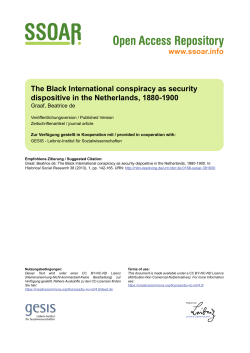 The Black International conspiracy as security dispositive