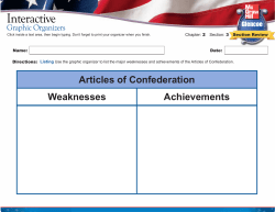Articles of Confederation Weaknesses Achievements