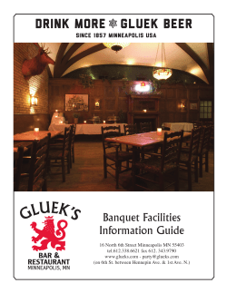 Banquet Facilities Information Guide