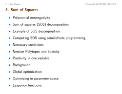 Polynomial nonnegativity &bull; Sum of squares