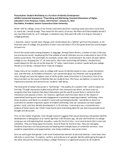 Student Well‐Being as a Function of Identity Development