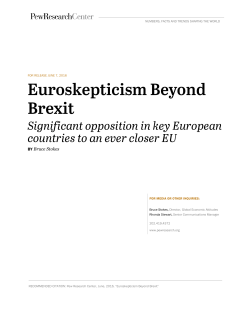 Euroskepticism Beyond Brexit: Significant opposition in key
