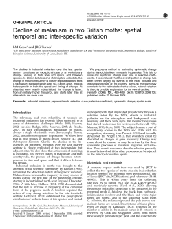 Decline of melanism in two British moths: spatial