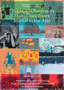 Land, Learning and Identity: toward a deeper understanding of